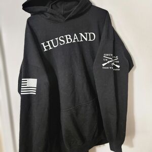 Husband Black Graphic Hoodie - Unbranded